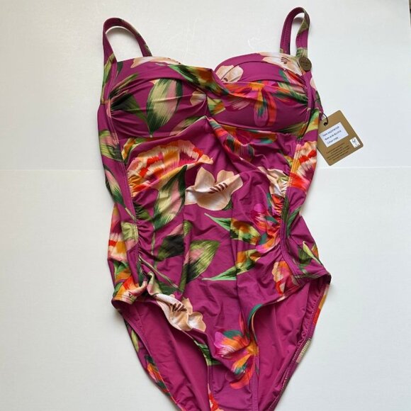 NWT NIPTUCK One-Piece New Colors Lined Floral Print Swimsuit Size 8 & 10 - Picture 3 of 3